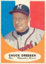 1961 Topps Baseball Cards      137     Chuck Dressen MG